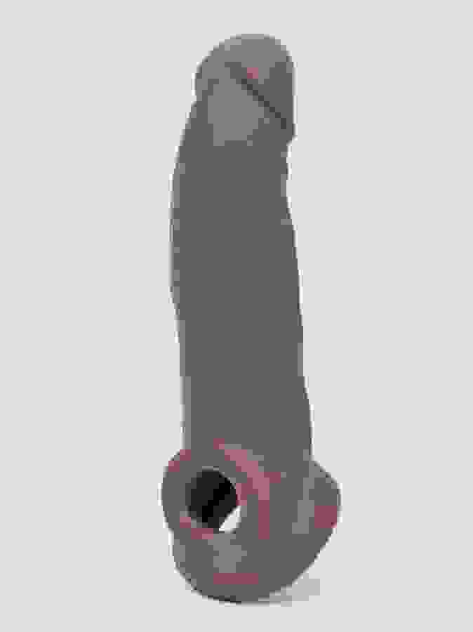 Lovehoney Real-Feel Penis Extender 1.5 Inch with Ball Loop - Flesh Brown, Flesh Brown, hi-res